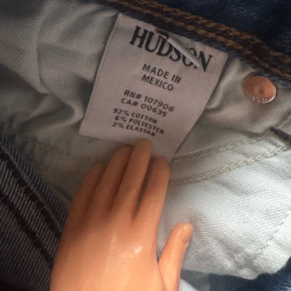 Hudson “Ankle Ginny” Straight with Cuff Jeans size 26 - Picture 6 of 11